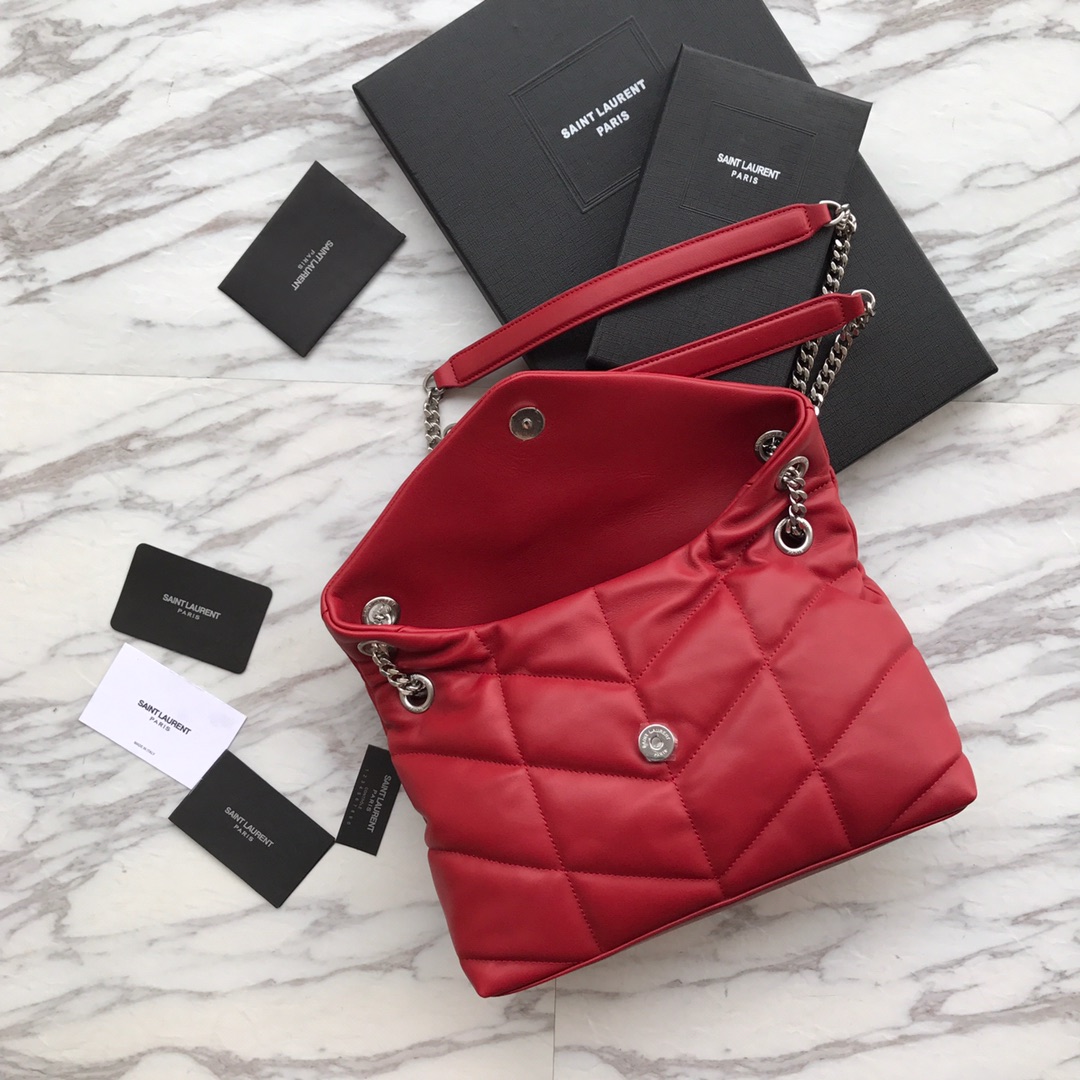 LOULOU PUFFER SMALL BAG IN QUILTED LAMBSKIN, YSL SAINT LAURENT 577476