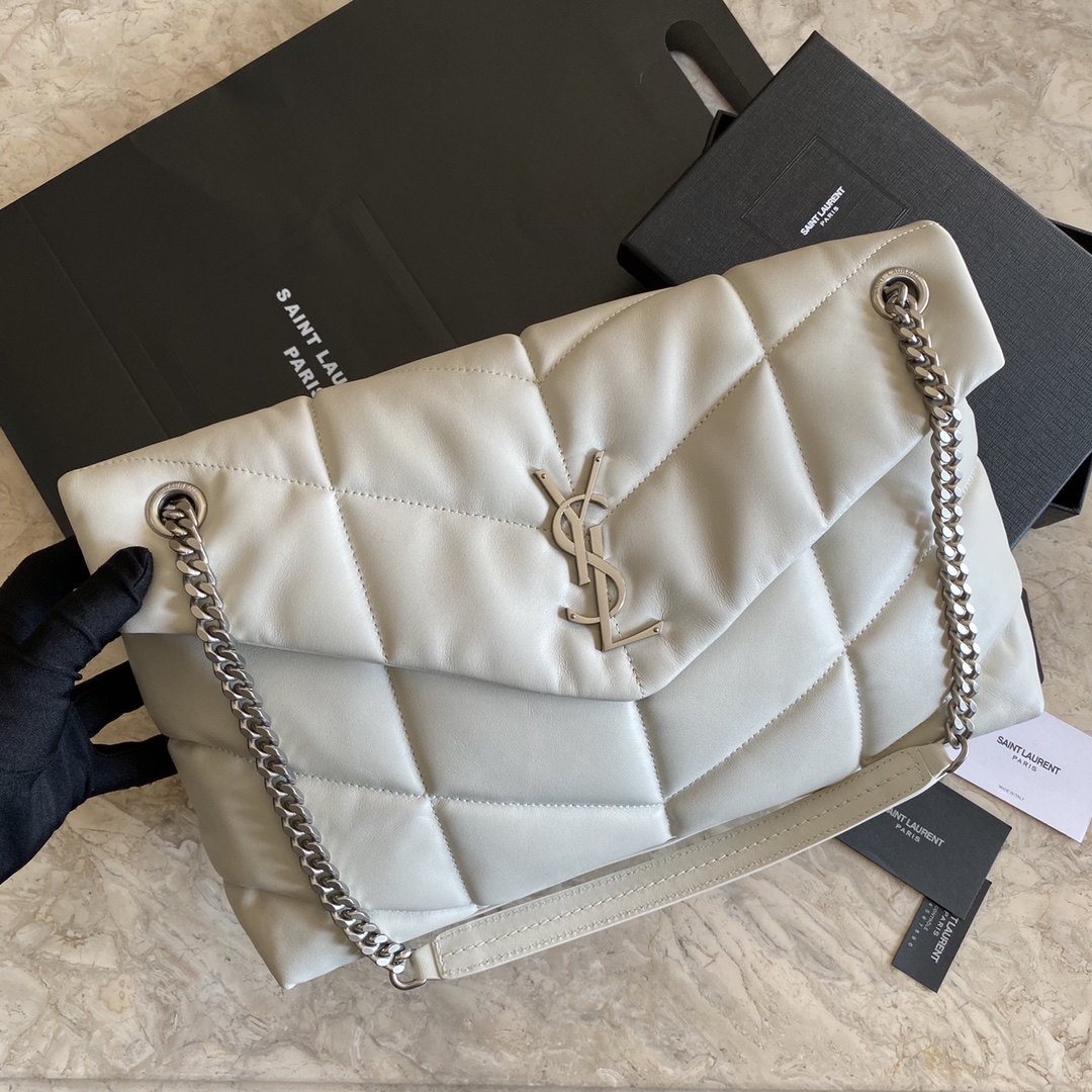 LOULOU PUFFER MEDIUM BAG IN QUILTED LAMBSKIN, YSL SAINT LAURENT 577475