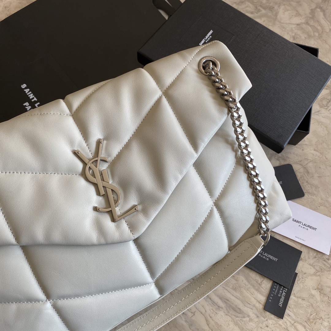 LOULOU PUFFER MEDIUM BAG IN QUILTED LAMBSKIN, YSL SAINT LAURENT 577475
