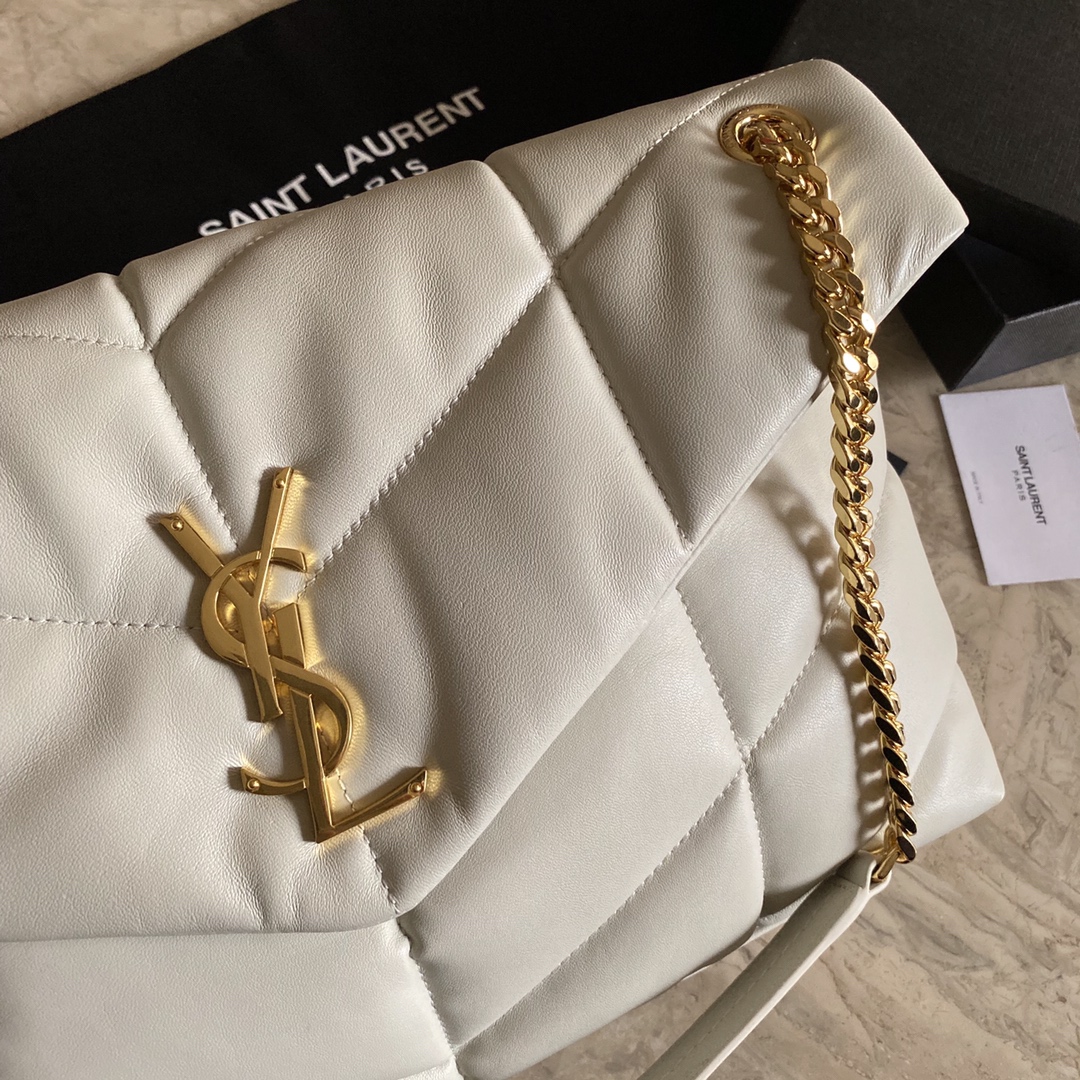 LOULOU PUFFER MEDIUM BAG IN QUILTED LAMBSKIN, YSL SAINT LAURENT 577475