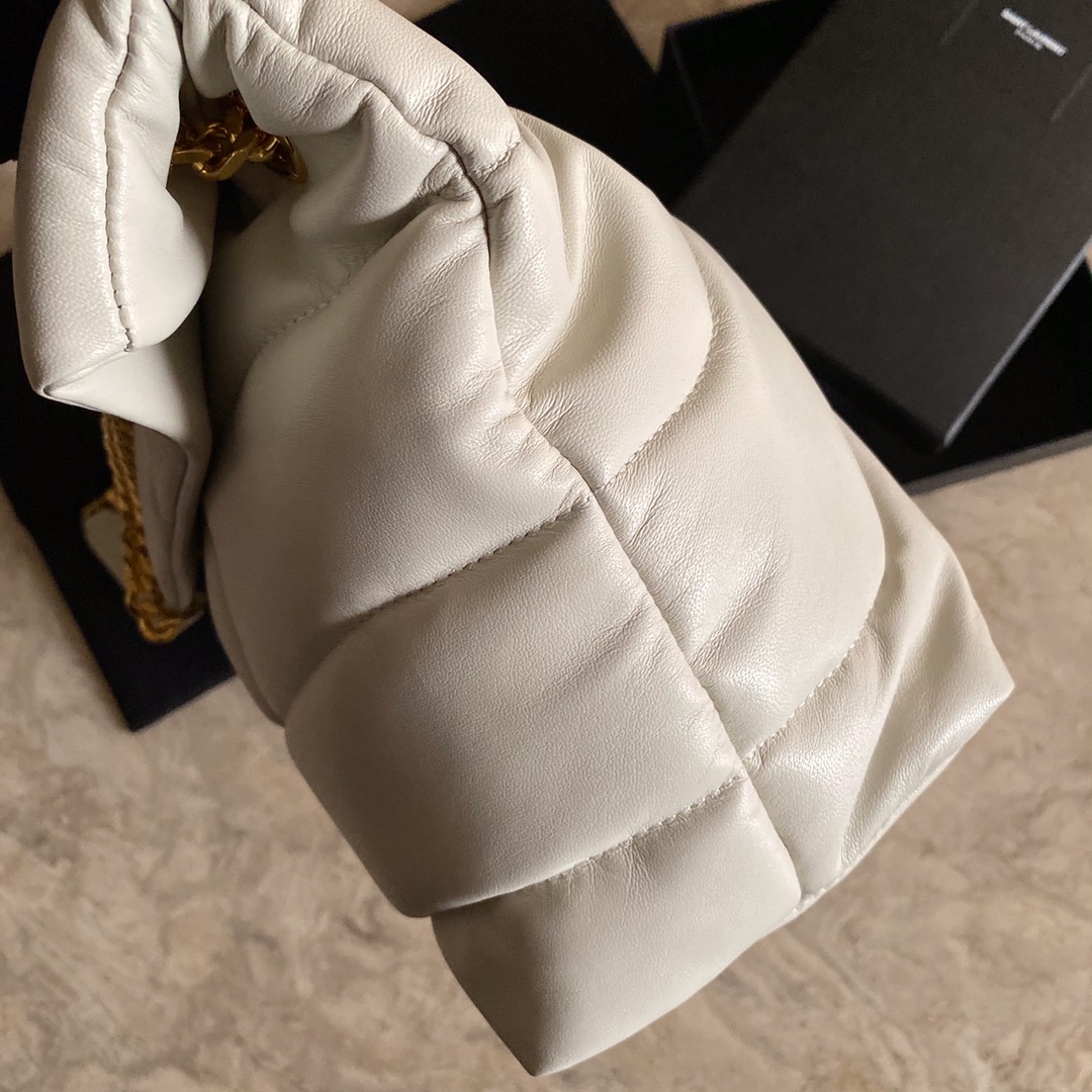LOULOU PUFFER MEDIUM BAG IN QUILTED LAMBSKIN, YSL SAINT LAURENT 577475