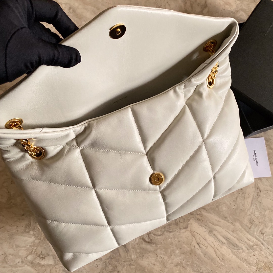 LOULOU PUFFER MEDIUM BAG IN QUILTED LAMBSKIN, YSL SAINT LAURENT 577475