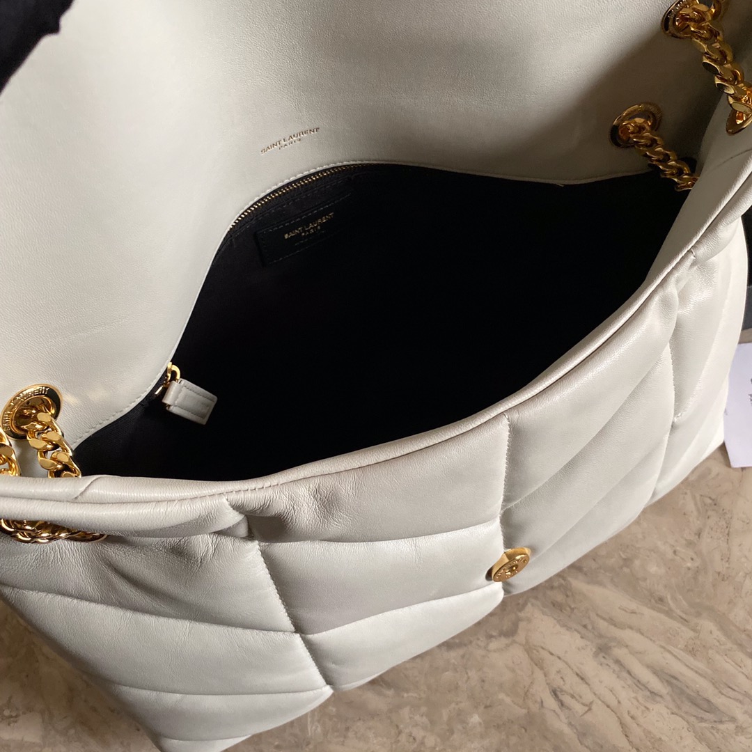 LOULOU PUFFER MEDIUM BAG IN QUILTED LAMBSKIN, YSL SAINT LAURENT 577475