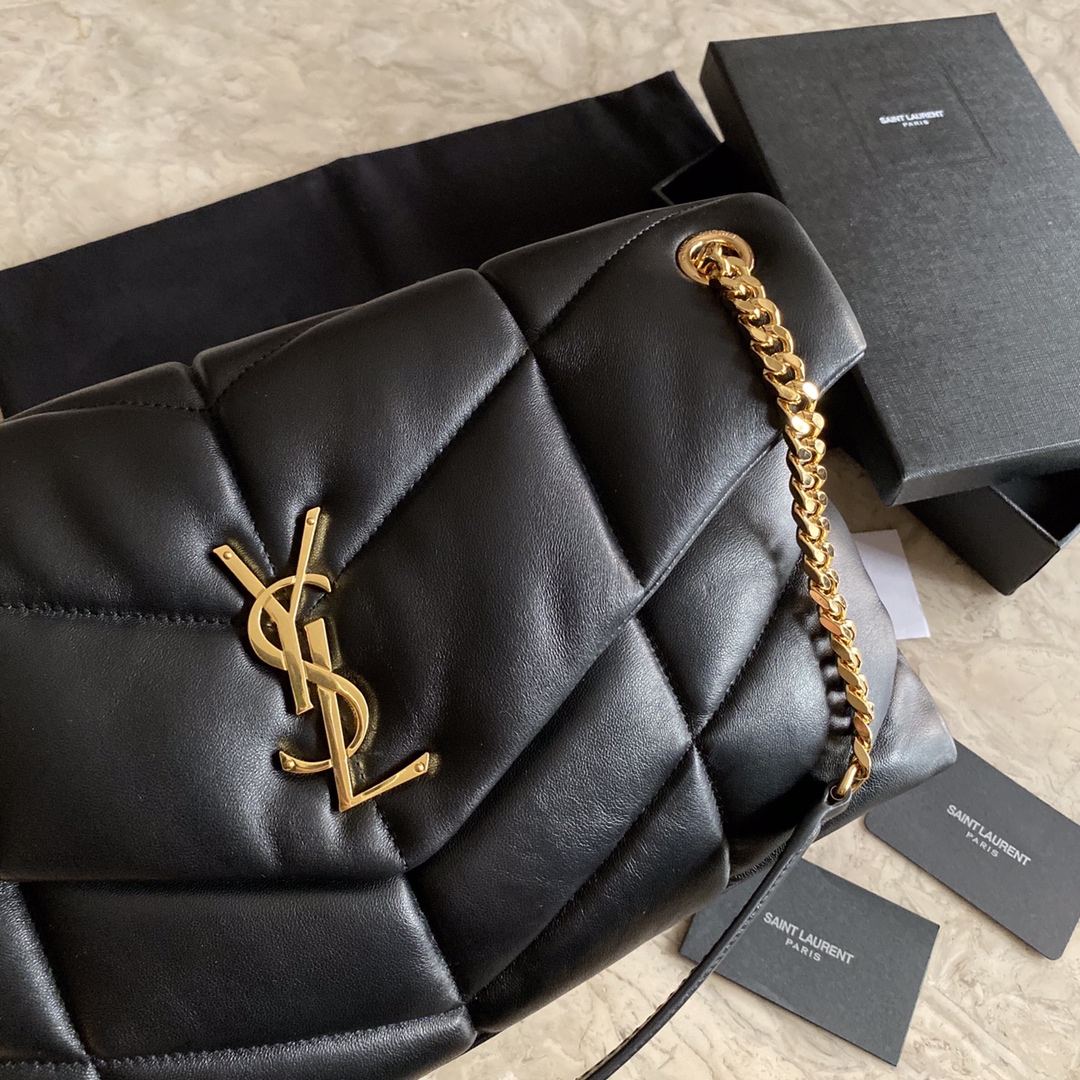 LOULOU PUFFER MEDIUM BAG IN QUILTED LAMBSKIN, YSL SAINT LAURENT 577475