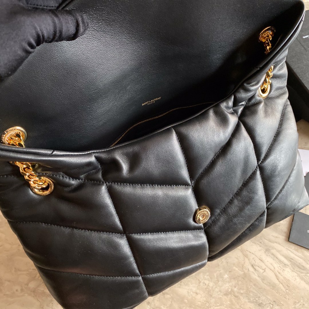 LOULOU PUFFER MEDIUM BAG IN QUILTED LAMBSKIN, YSL SAINT LAURENT 577475