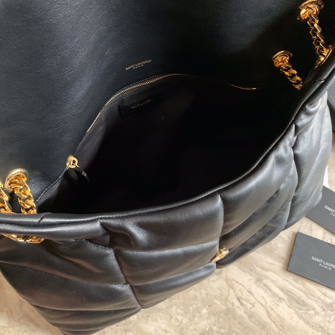 LOULOU PUFFER MEDIUM BAG IN QUILTED LAMBSKIN, YSL SAINT LAURENT 577475