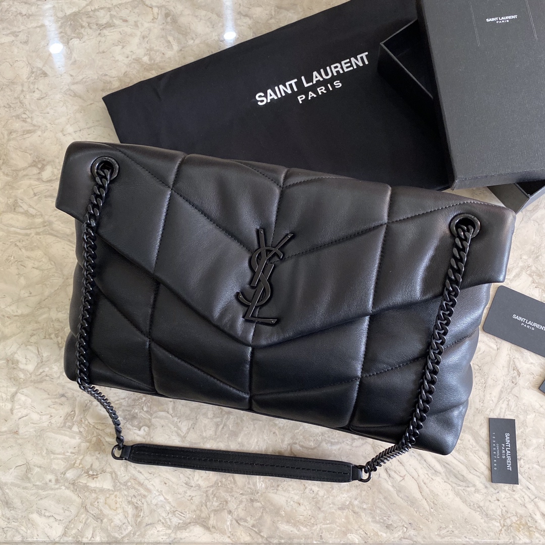 LOULOU PUFFER MEDIUM BAG IN QUILTED LAMBSKIN, YSL SAINT LAURENT 577475