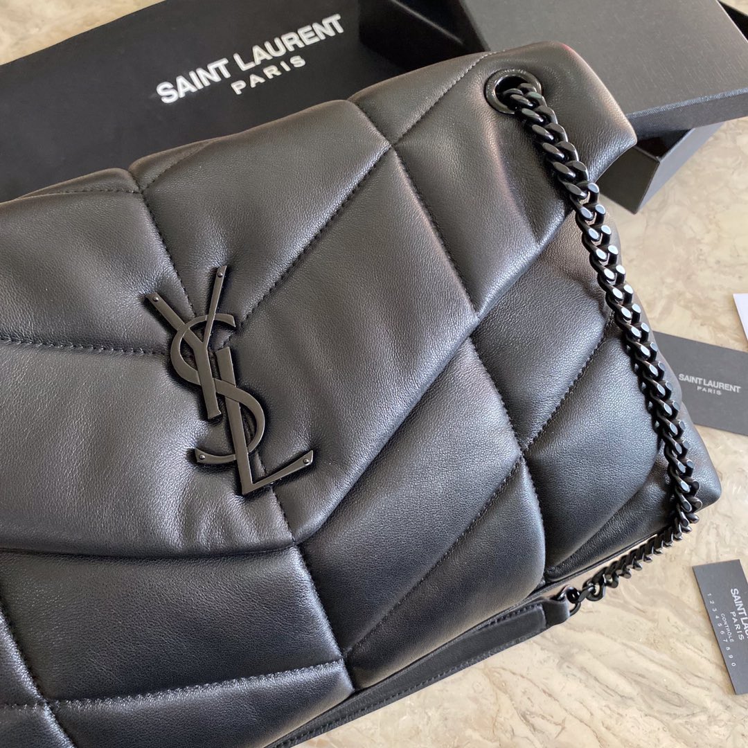 LOULOU PUFFER MEDIUM BAG IN QUILTED LAMBSKIN, YSL SAINT LAURENT 577475