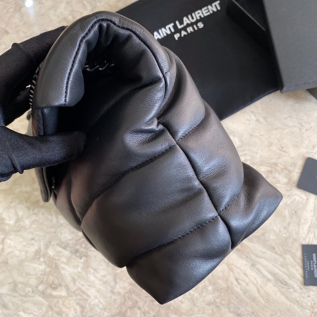 LOULOU PUFFER MEDIUM BAG IN QUILTED LAMBSKIN, YSL SAINT LAURENT 577475