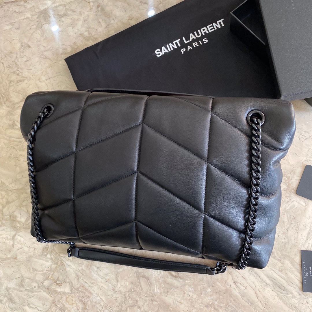 LOULOU PUFFER MEDIUM BAG IN QUILTED LAMBSKIN, YSL SAINT LAURENT 577475