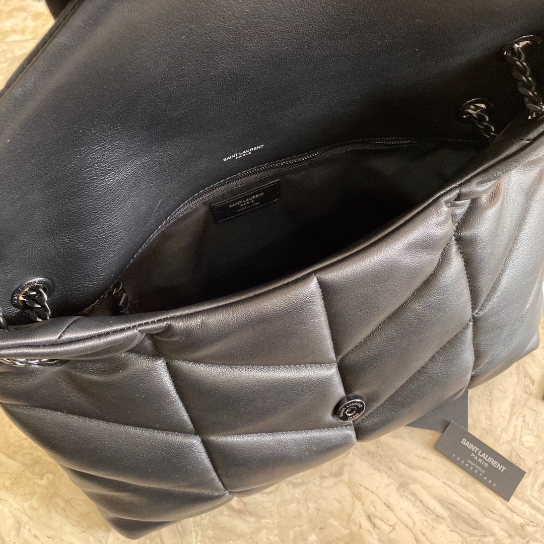LOULOU PUFFER MEDIUM BAG IN QUILTED LAMBSKIN, YSL SAINT LAURENT 577475