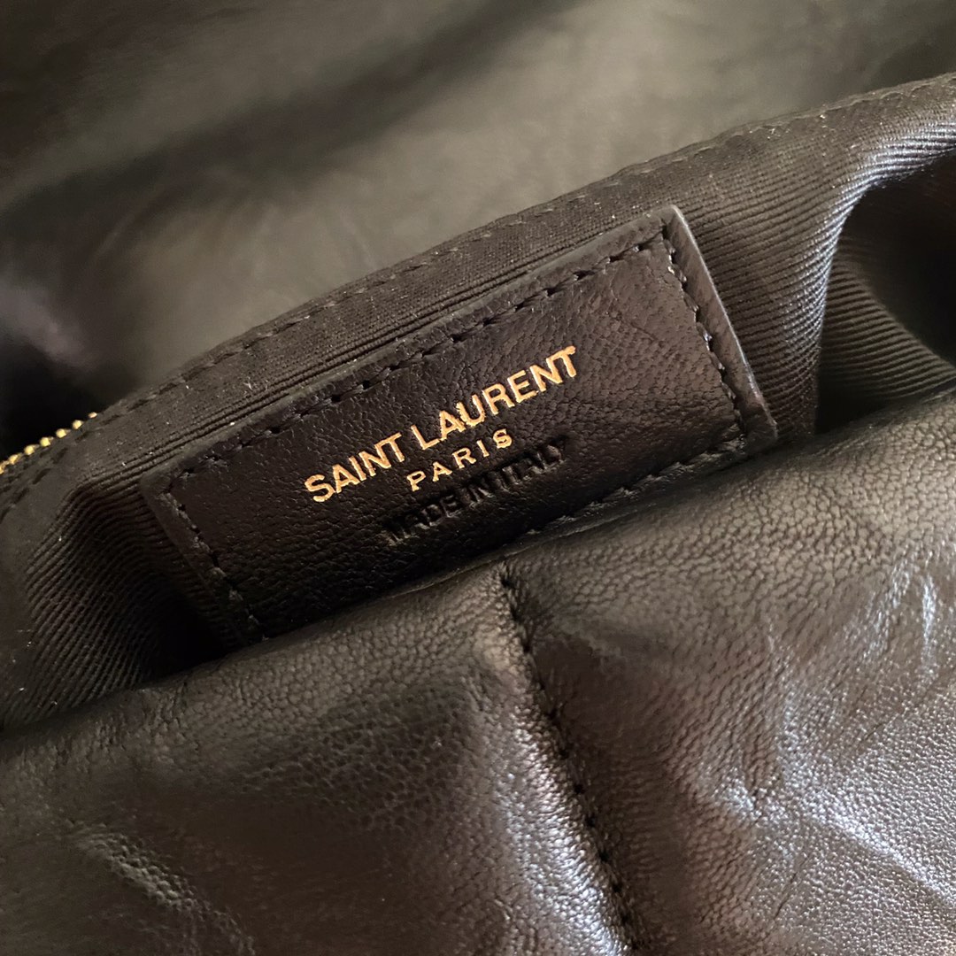 LOULOU PUFFER MEDIUM BAG IN QUILTED WRINKLY MATTE LEATHER, YSL SAINT LAURENT 577475
