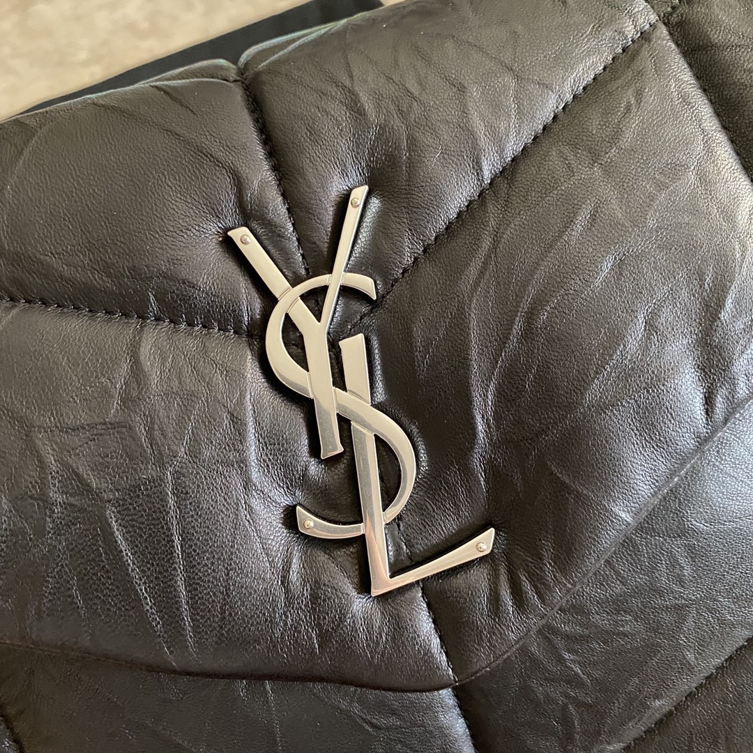 LOULOU PUFFER MEDIUM BAG IN QUILTED WRINKLY MATTE LEATHER, YSL SAINT LAURENT 577475