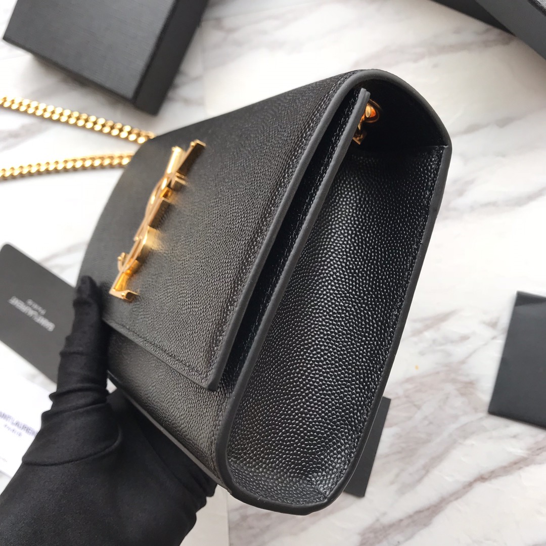 469390 KATE SMALL BAG IN GRAIN DE POUDRE EMBOSSED LEATHER, YSL Saint Laurent