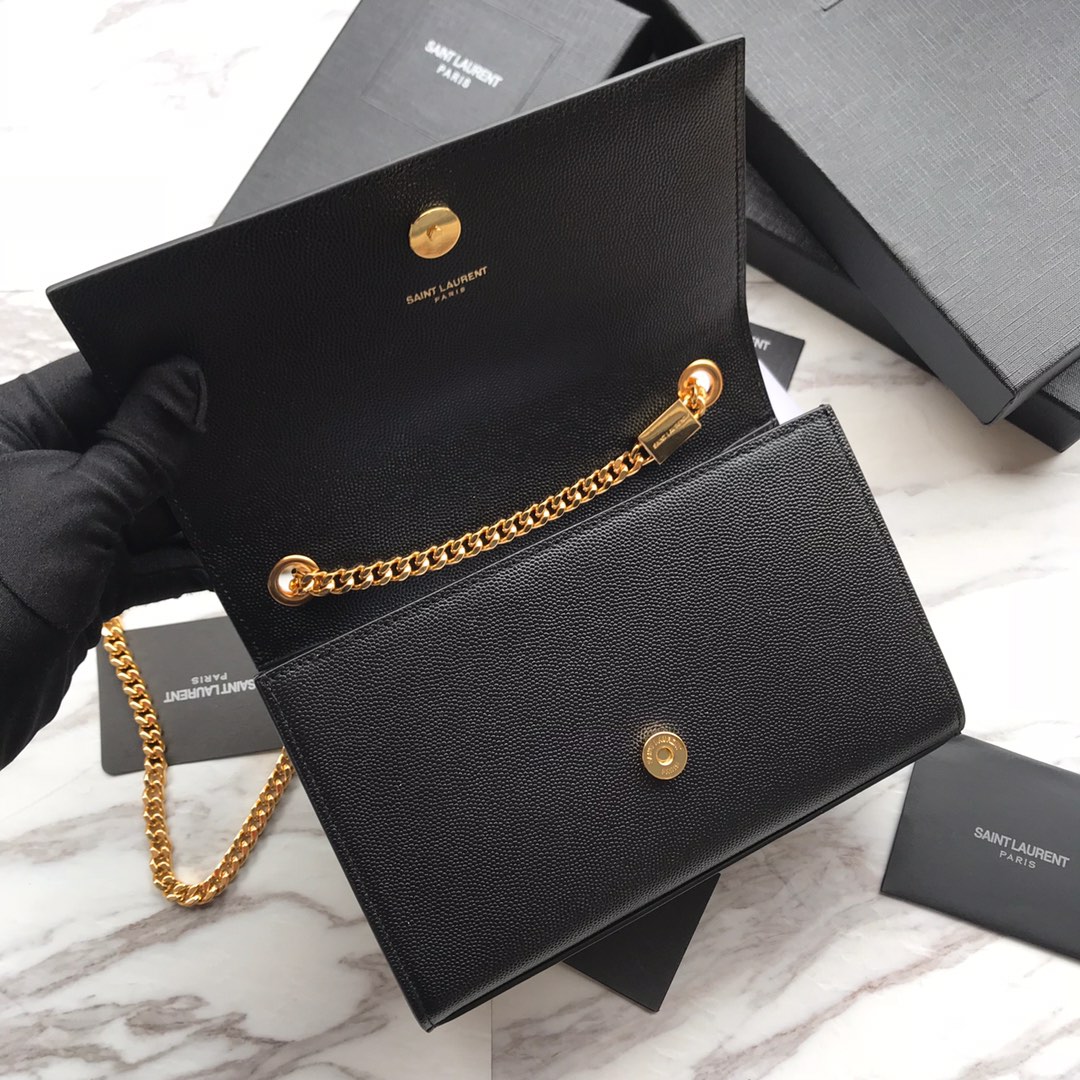 469390 KATE SMALL BAG IN GRAIN DE POUDRE EMBOSSED LEATHER, YSL Saint Laurent