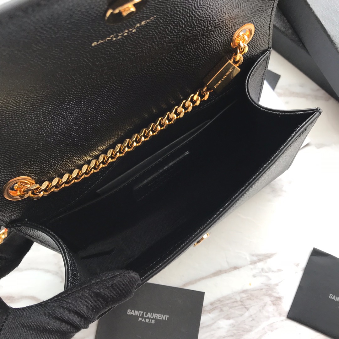 469390 KATE SMALL BAG IN GRAIN DE POUDRE EMBOSSED LEATHER, YSL Saint Laurent