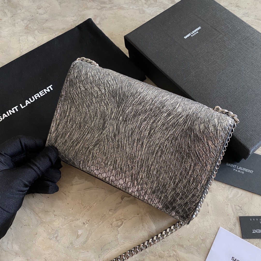 469390 KATE SMALL IN STARDUST PYTHON AND FLUORESCENT YSL, YSL Saint Laurent