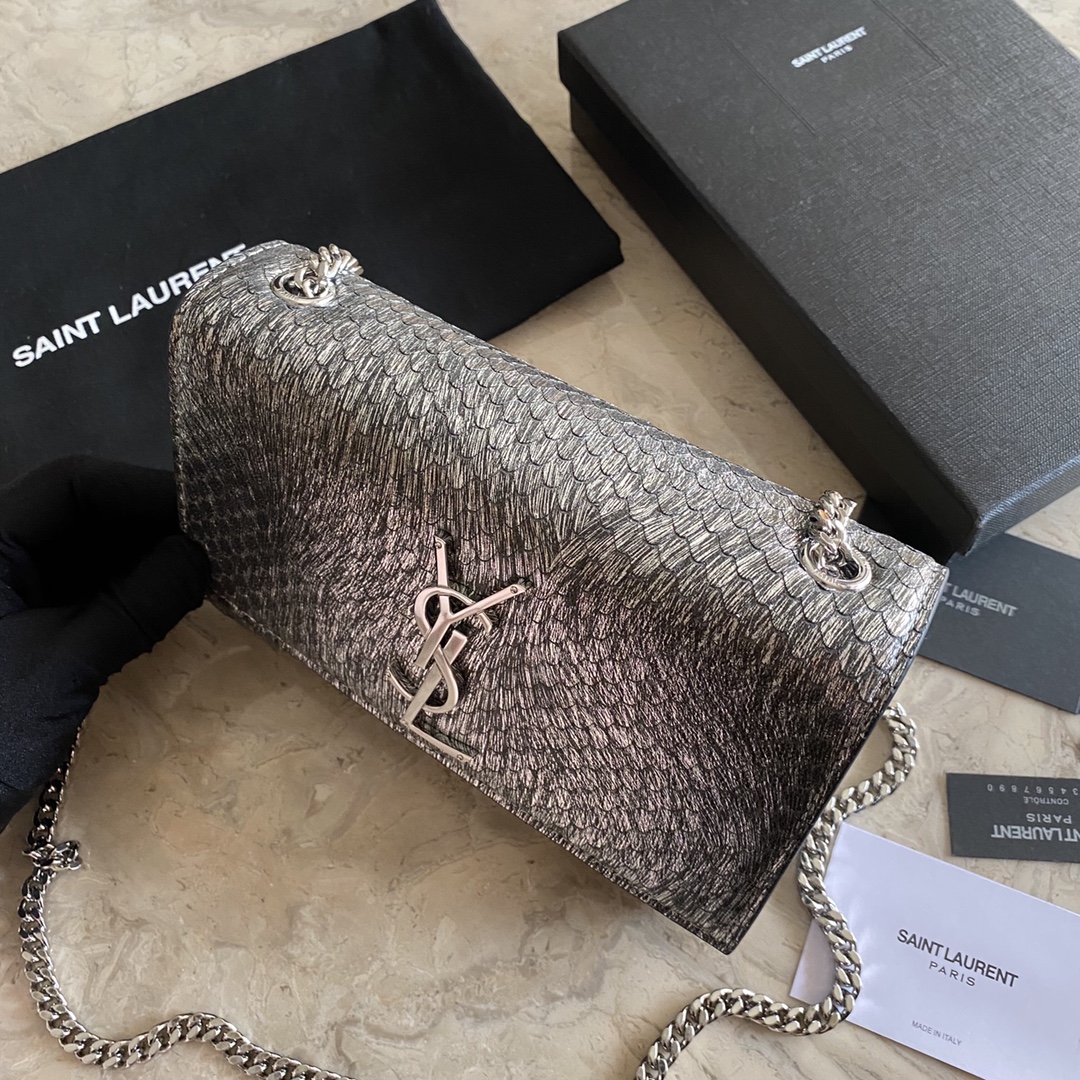 469390 KATE SMALL IN STARDUST PYTHON AND FLUORESCENT YSL, YSL Saint Laurent