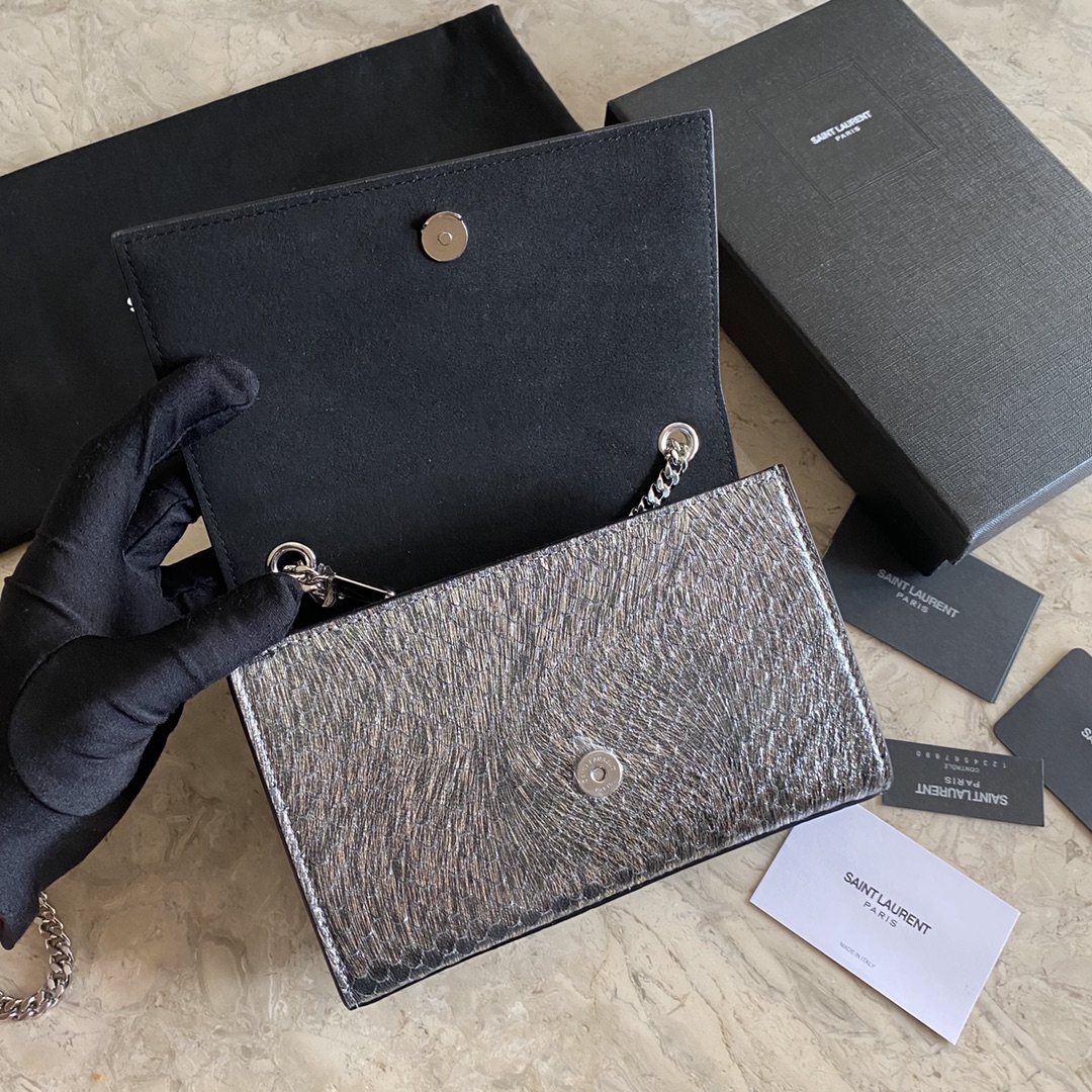 469390 KATE SMALL IN STARDUST PYTHON AND FLUORESCENT YSL, YSL Saint Laurent