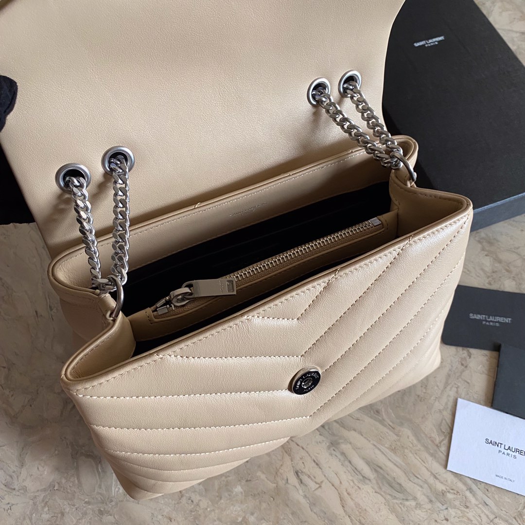 494699 LOULOU SMALL IN MATELASSÉ “Y” LEATHER, YSL SAINT LAURENT