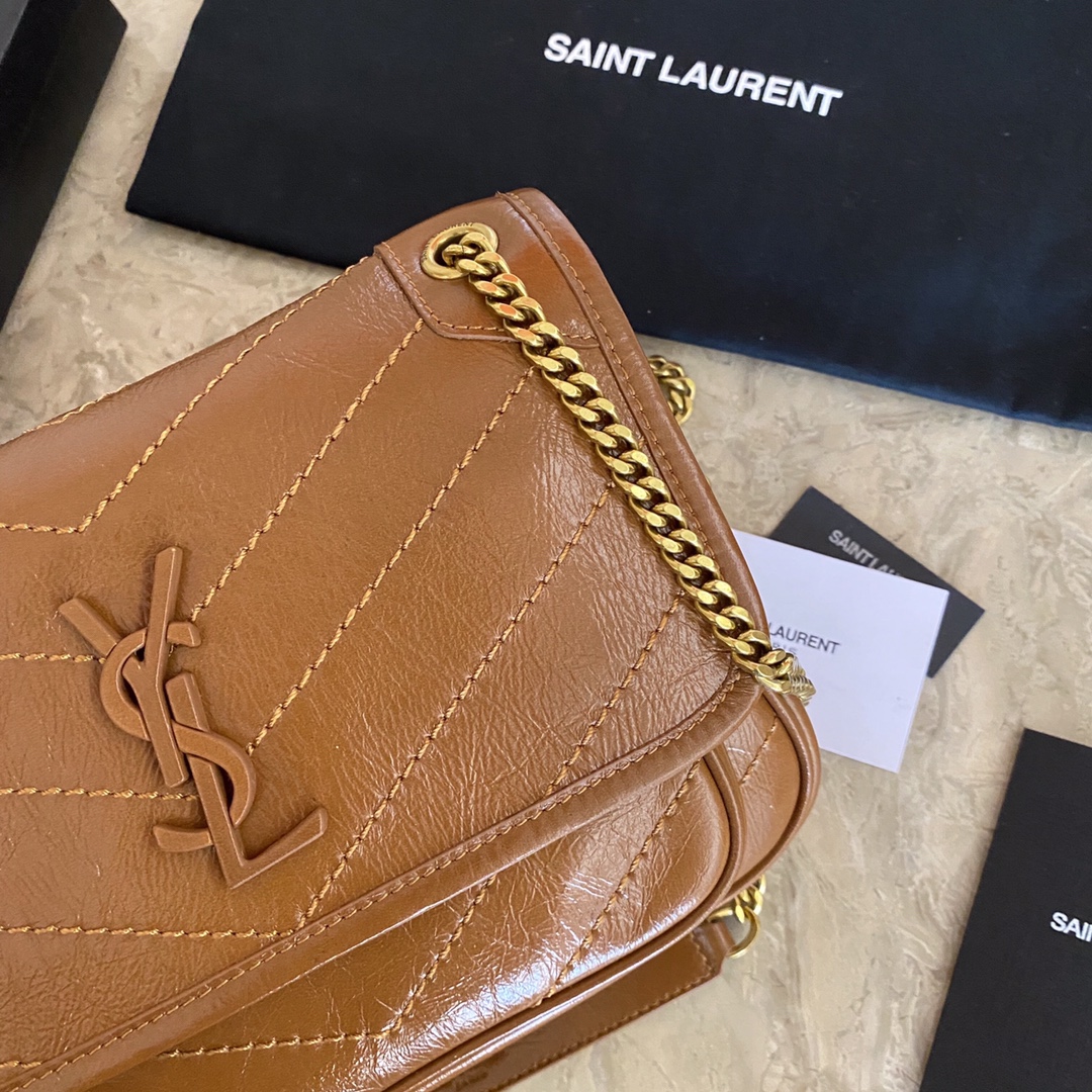 533037 NIKI BABY IN VINTAGE LEATHER, YSL Saint Laurent
