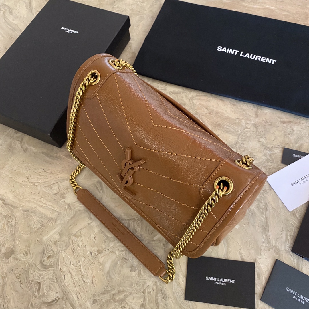 533037 NIKI BABY IN VINTAGE LEATHER, YSL Saint Laurent