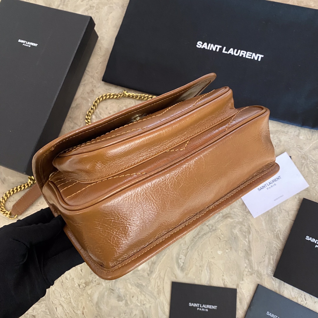 533037 NIKI BABY IN VINTAGE LEATHER, YSL Saint Laurent