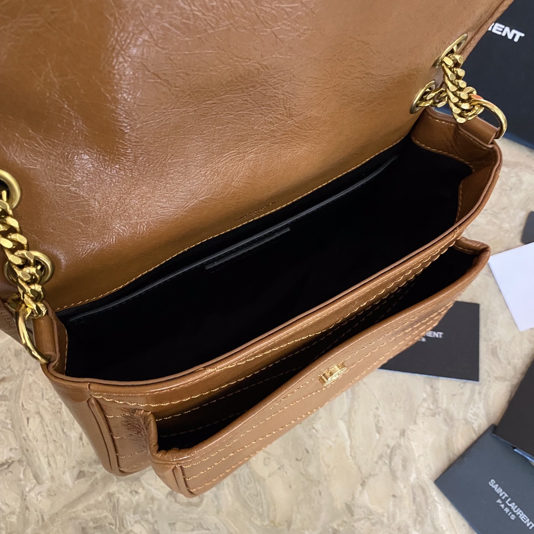 533037 NIKI BABY IN VINTAGE LEATHER, YSL Saint Laurent