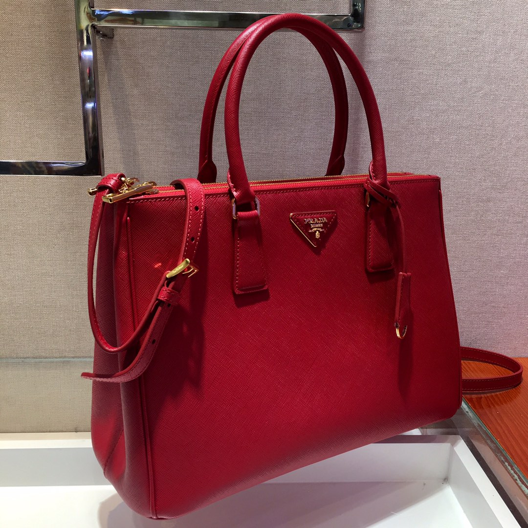 Medium Saffiano Leather Prada Galleria Bag, 1BA274