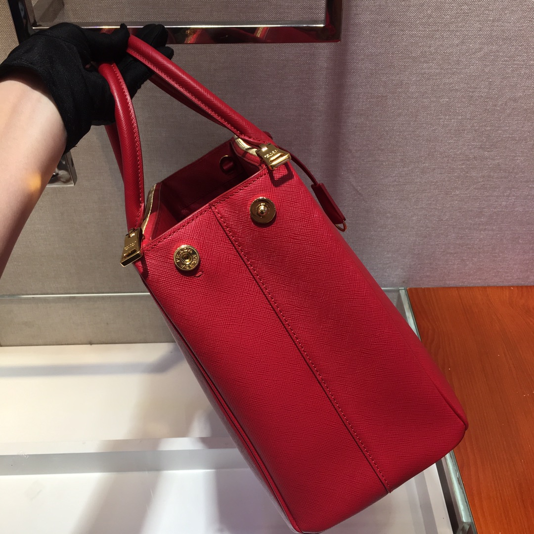 Medium Saffiano Leather Prada Galleria Bag, 1BA274