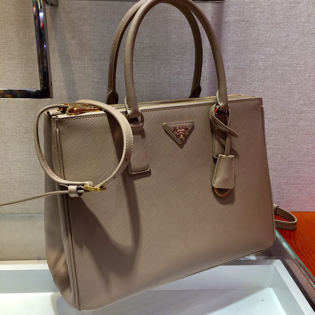 Medium Saffiano Leather Prada Galleria Bag, 1BA274