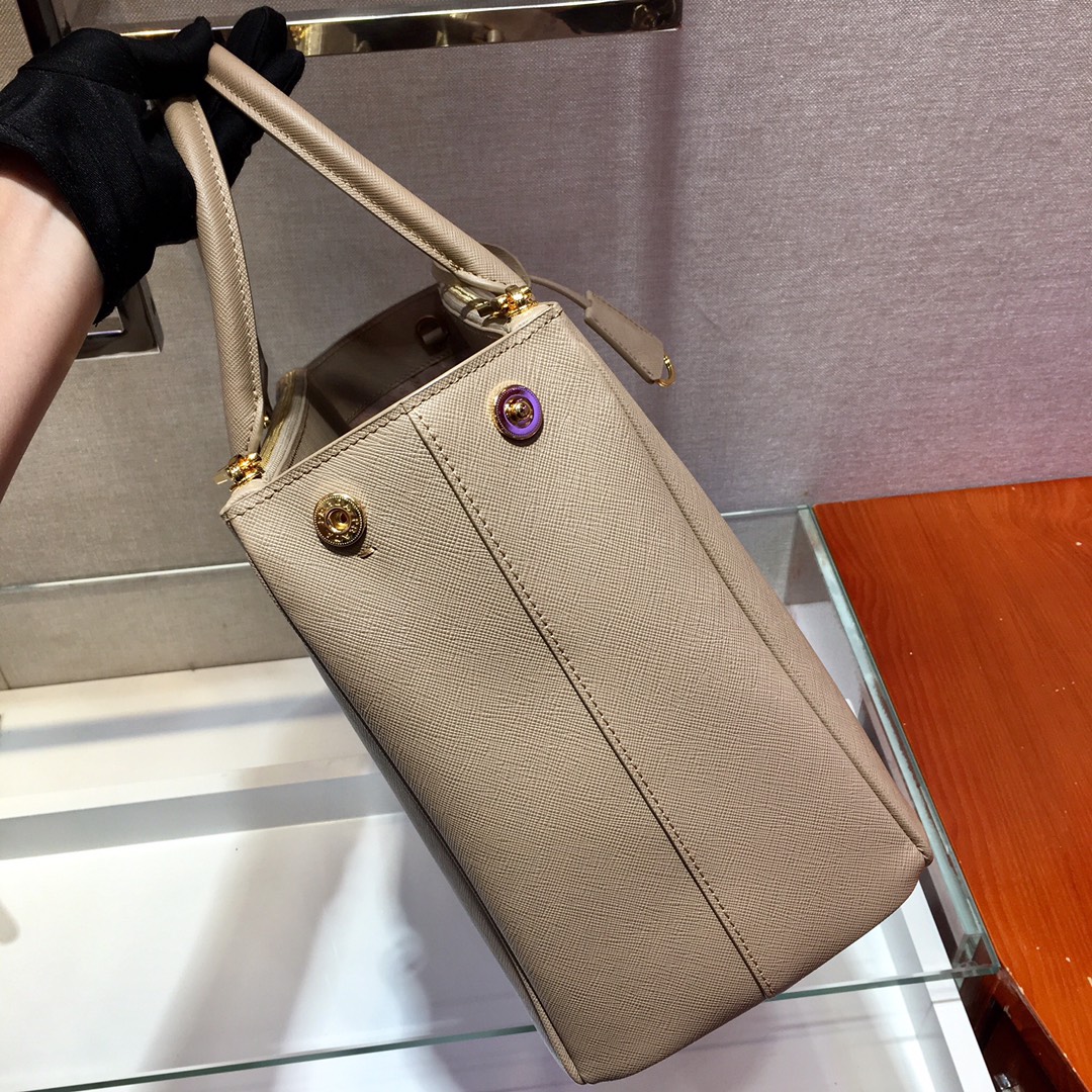 Medium Saffiano Leather Prada Galleria Bag, 1BA274