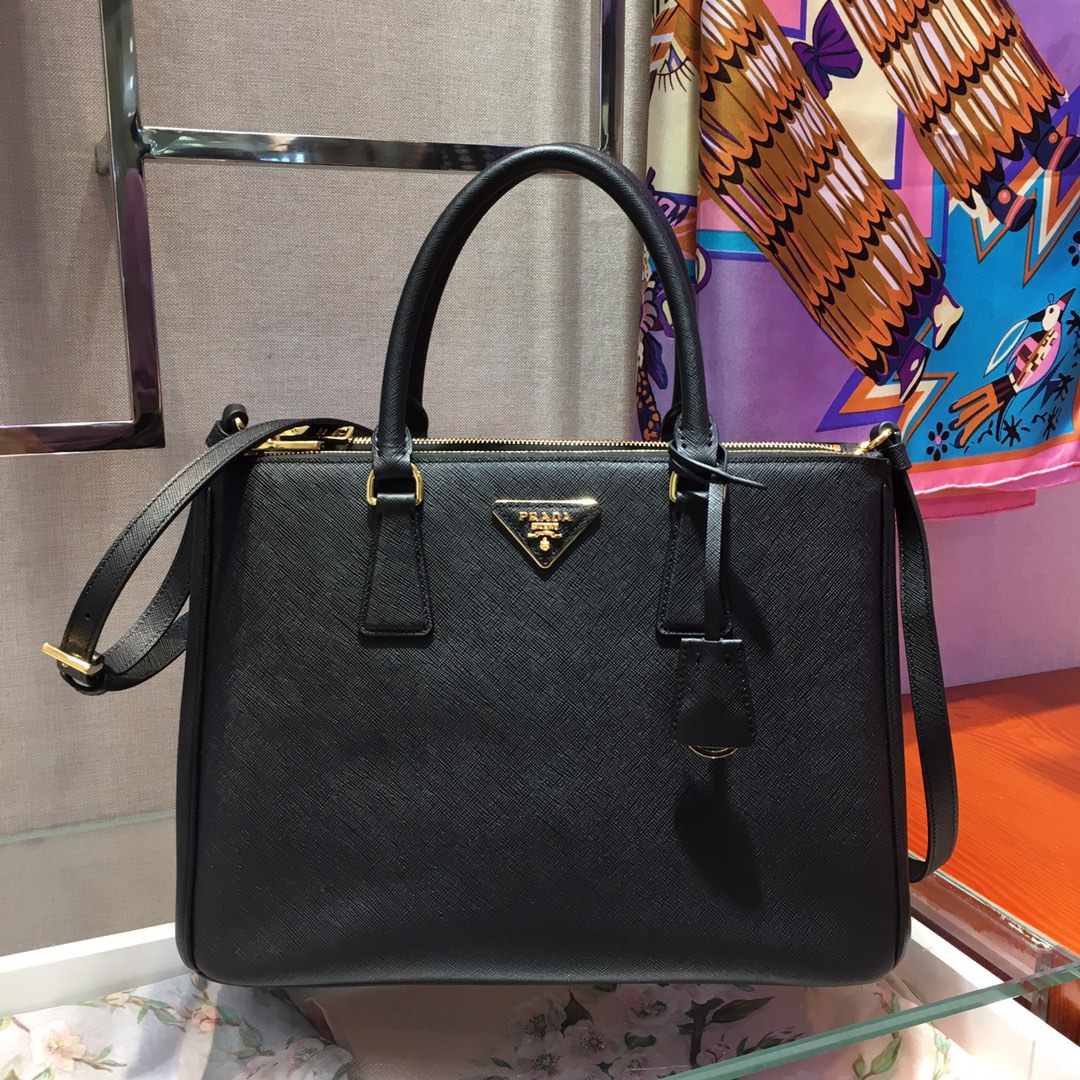 Medium Saffiano Leather Prada Galleria Bag, 1BA274