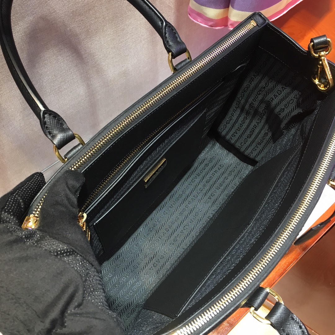 Medium Saffiano Leather Prada Galleria Bag, 1BA274