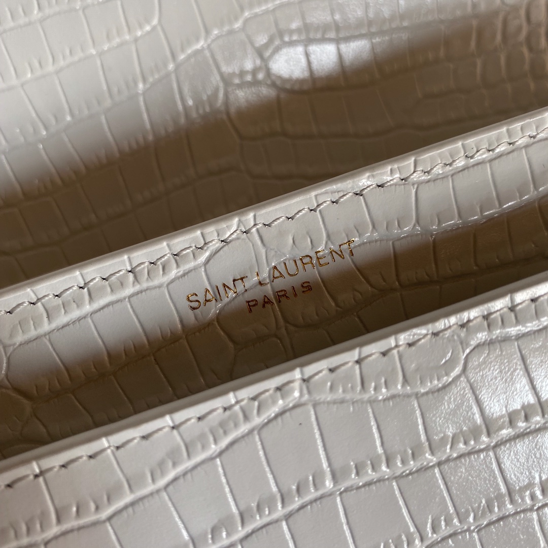 442906 SUNSET MEDIUM IN CROCODILE EMBOSSED SHINY LEATHER, YSL Saint Laurent