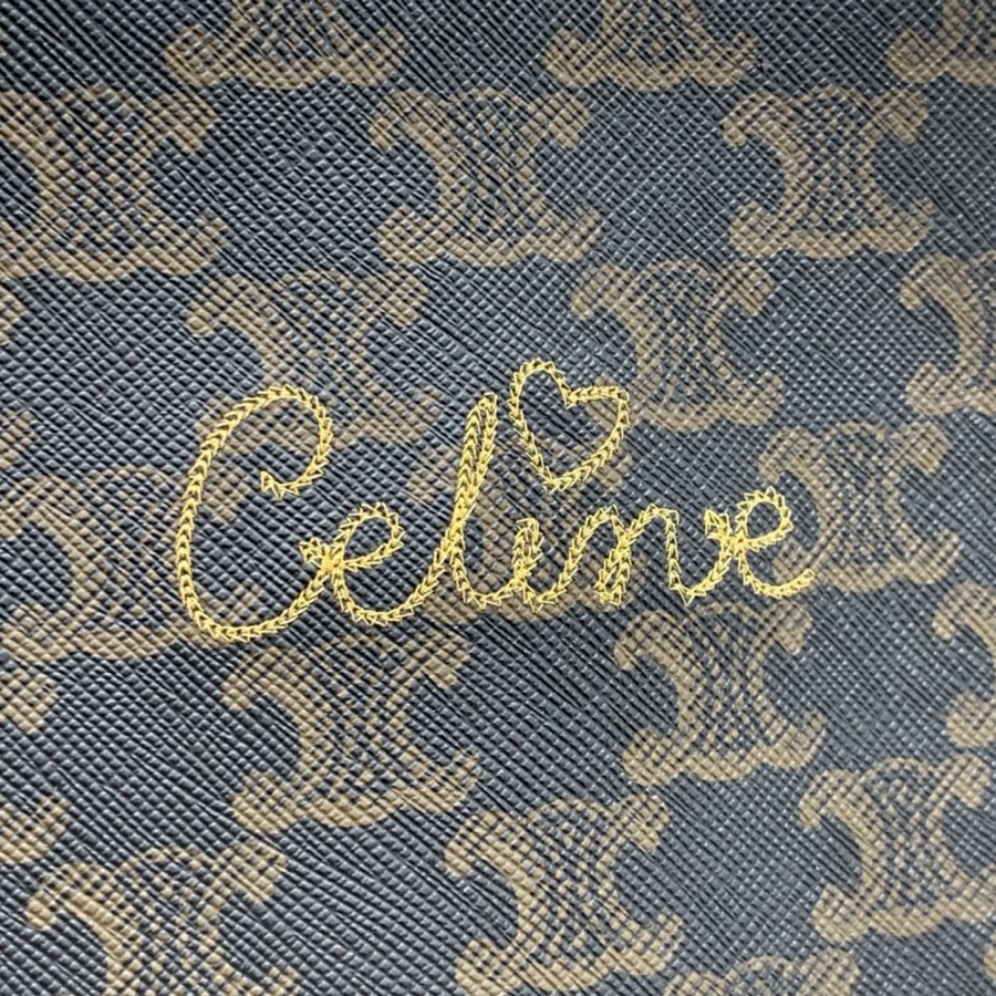MINI VERTICAL CABAS CELINE IN TEXTILE WITH CELINE PRINT AND CALFSKIN