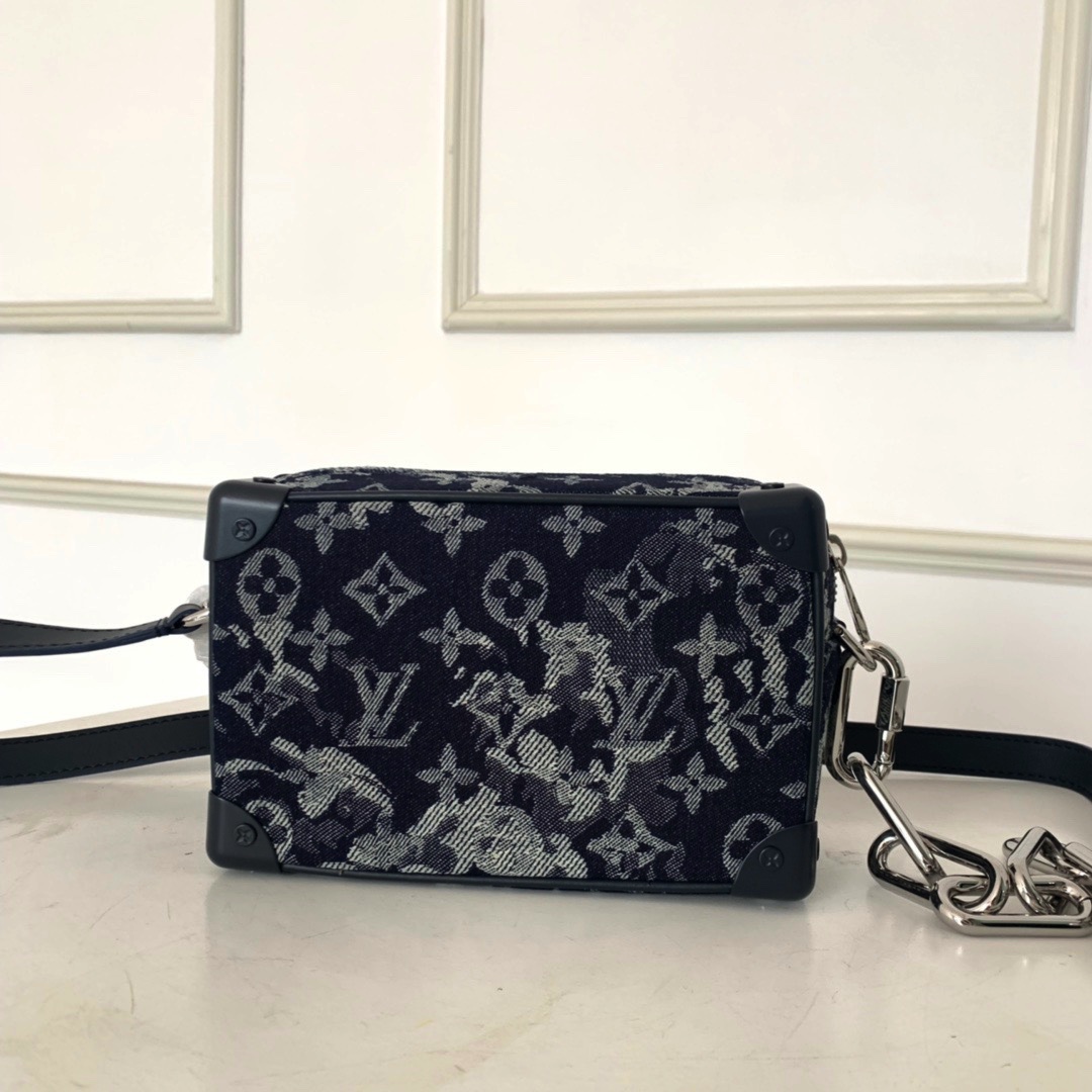 M80033  MINI SOFT TRUNK, LOUIS VUITTON LV Monogram Tapestry canvas