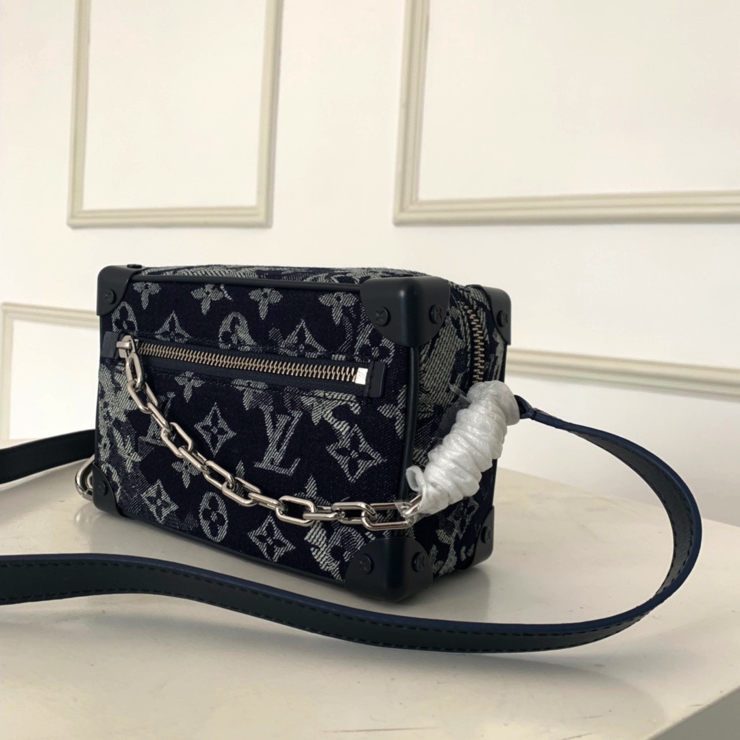 M80033  MINI SOFT TRUNK, LOUIS VUITTON LV Monogram Tapestry canvas