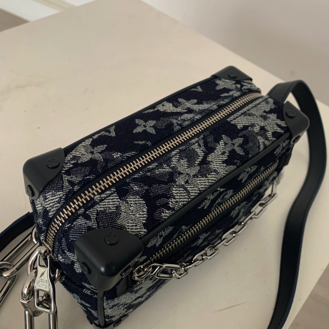 M80033  MINI SOFT TRUNK, LOUIS VUITTON LV Monogram Tapestry canvas