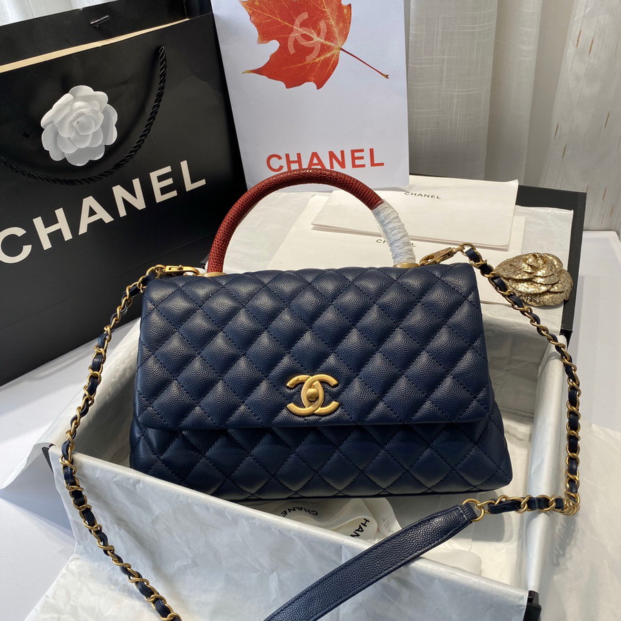 Flap Bag with Top Handle, CHANEL Handbags