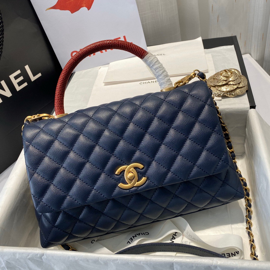 Flap Bag with Top Handle, CHANEL Handbags