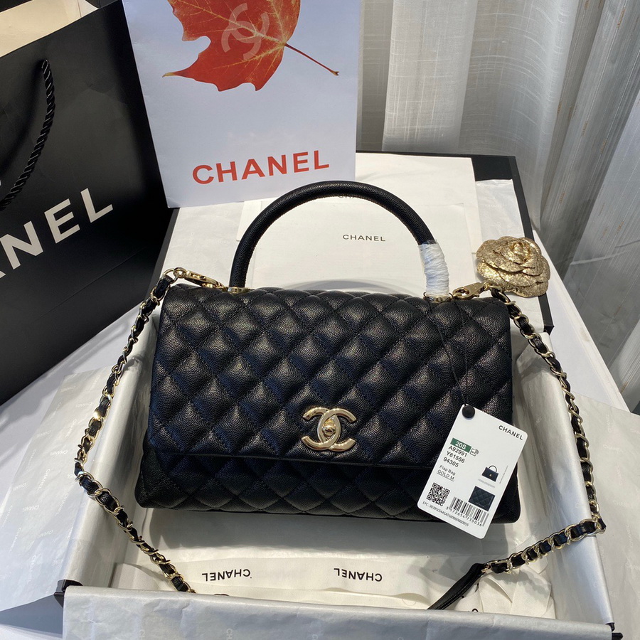 Flap Bag with Top Handle, CHANEL Handbags