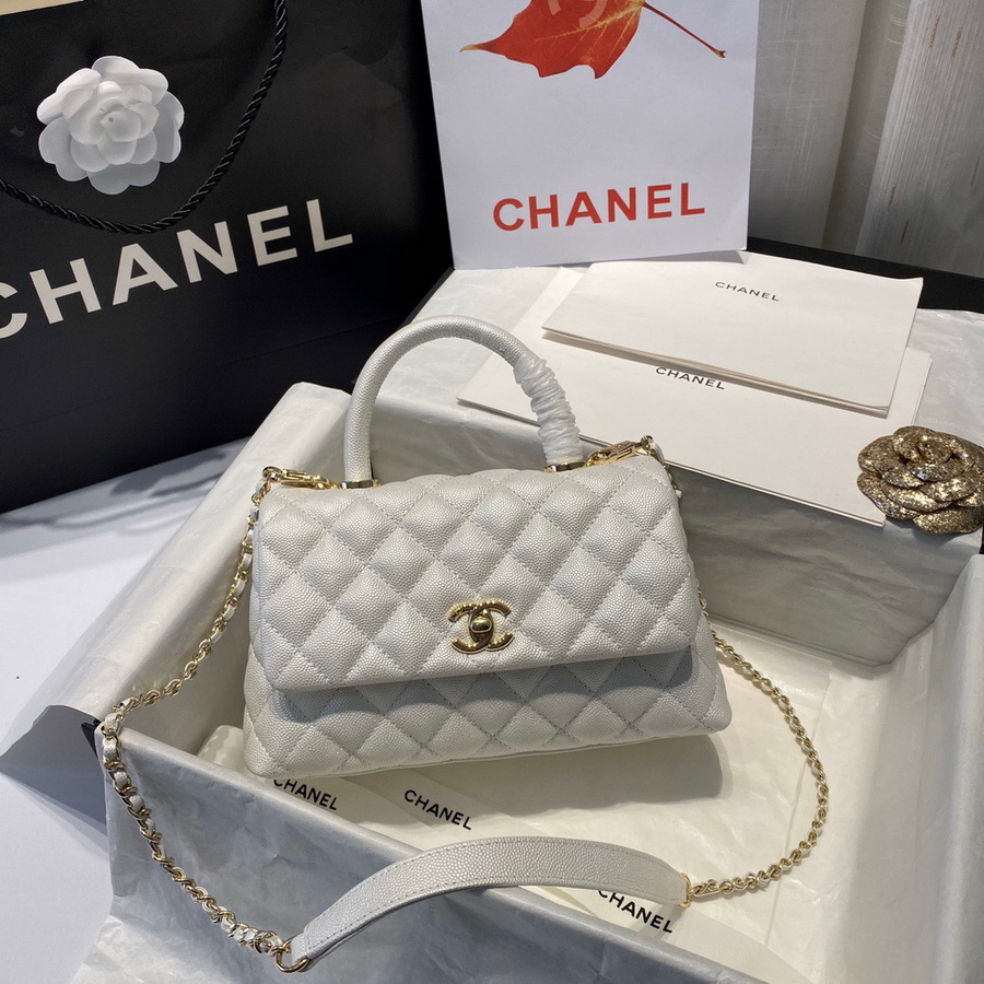 Small Flap Bag with Top Handle, CHANEL Handbags