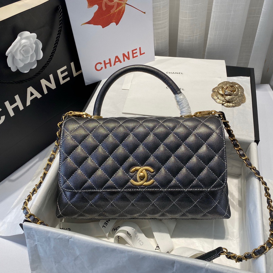 Flap Bag with Top Handle, CHANEL Handbags