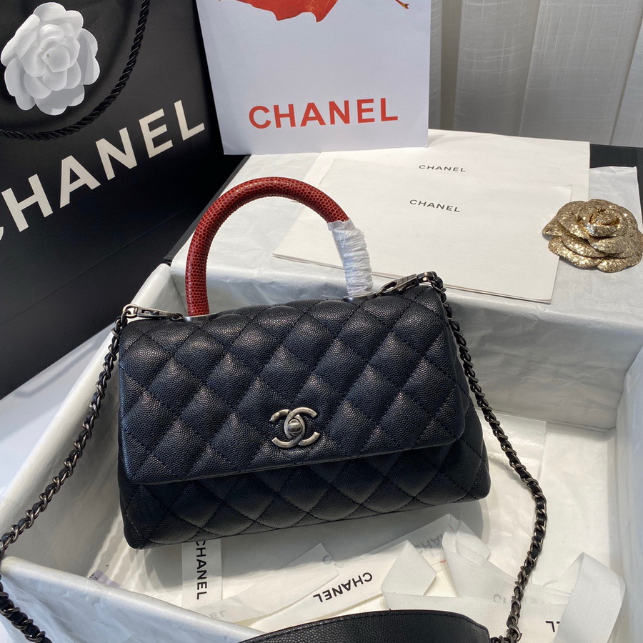 Small Flap Bag with Top Handle, CHANEL Handbags