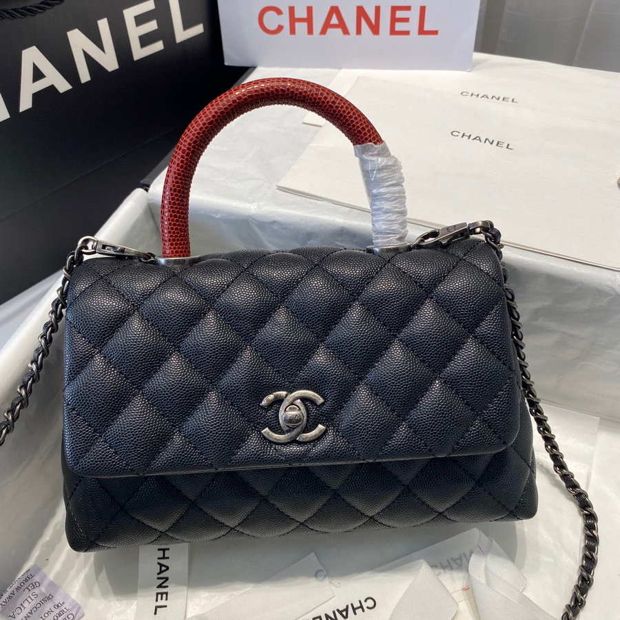 Small Flap Bag with Top Handle, CHANEL Handbags
