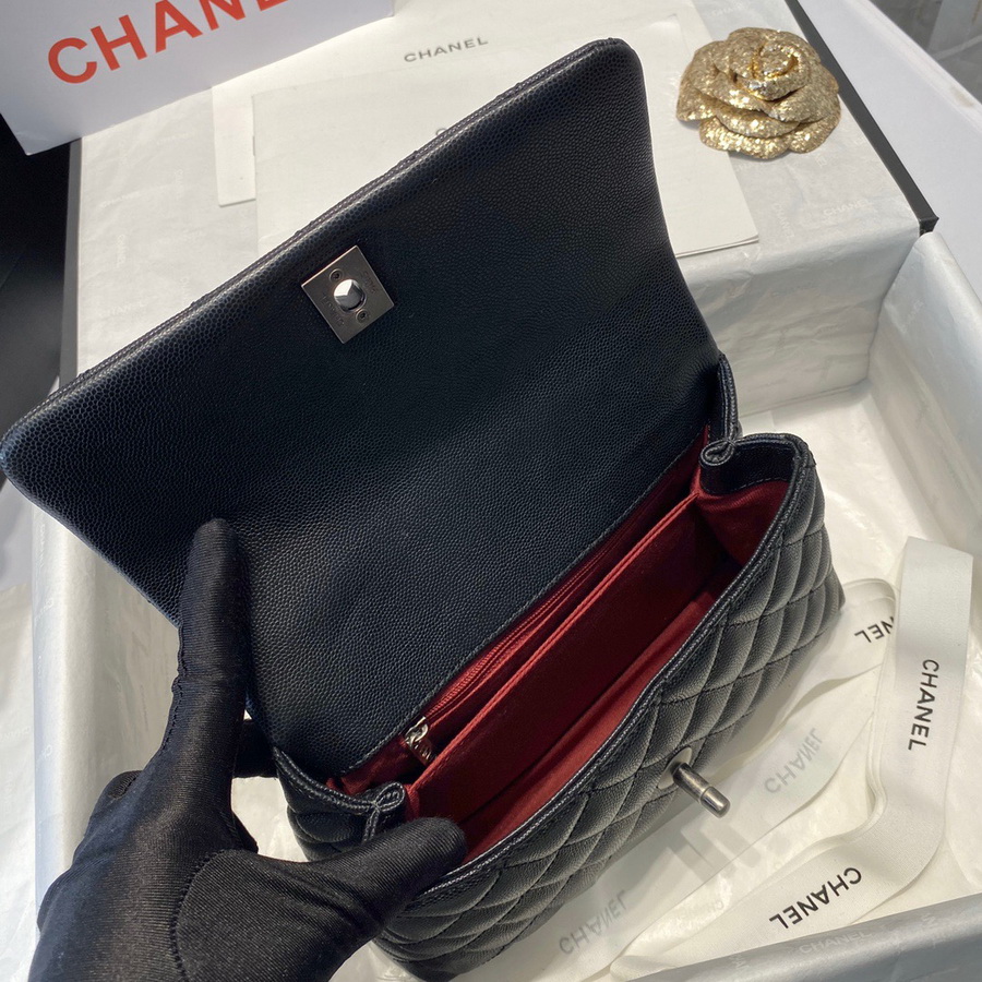 Small Flap Bag with Top Handle, CHANEL Handbags