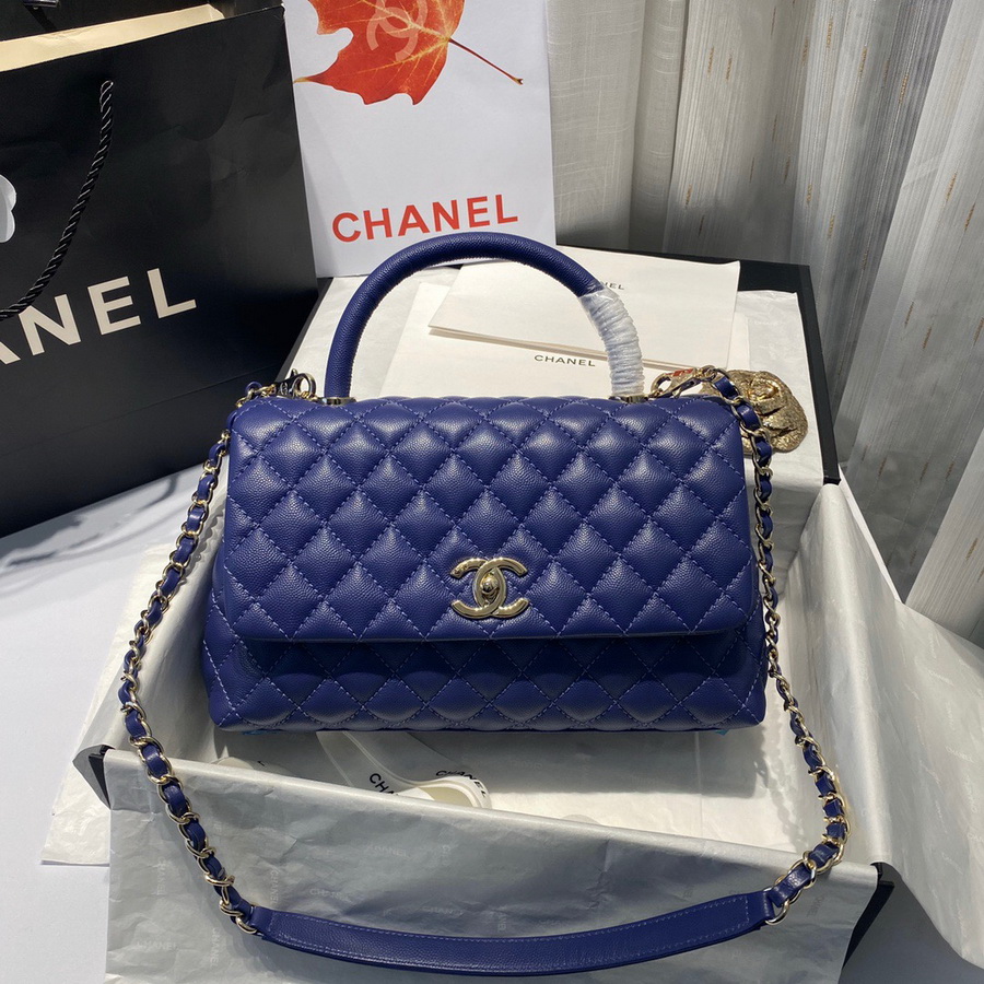 Flap Bag with Top Handle, CHANEL Handbags
