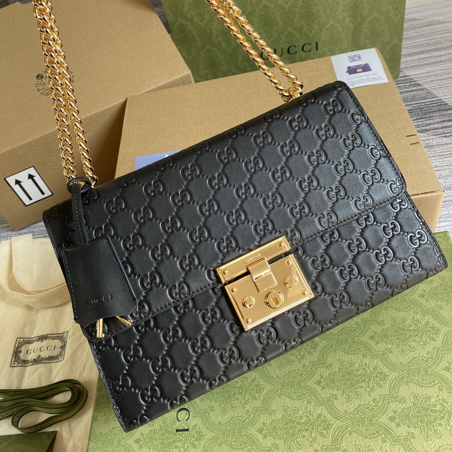 Padlock Gucci Signature shoulder bag, 409486