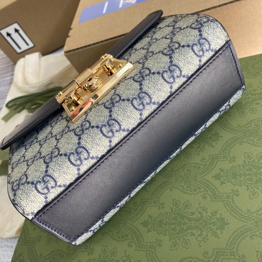GUCCI Padlock small GG bees shoulder bag, 409487